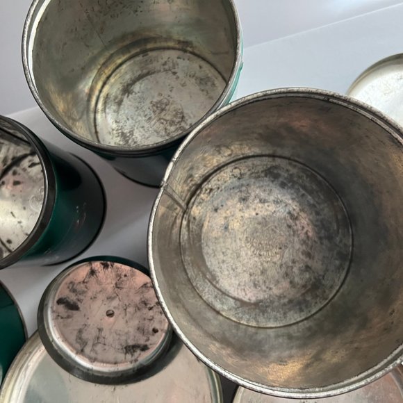 Mid-Century Scenic Canisters Farmhouse Kitchen Canisters by Ransburg Set of 4 - Picture 7 of 10